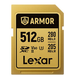 Lexar Lexar SDXC Pro Gold Series Armor UHS-II 512GB V60 R280/W205MB/s