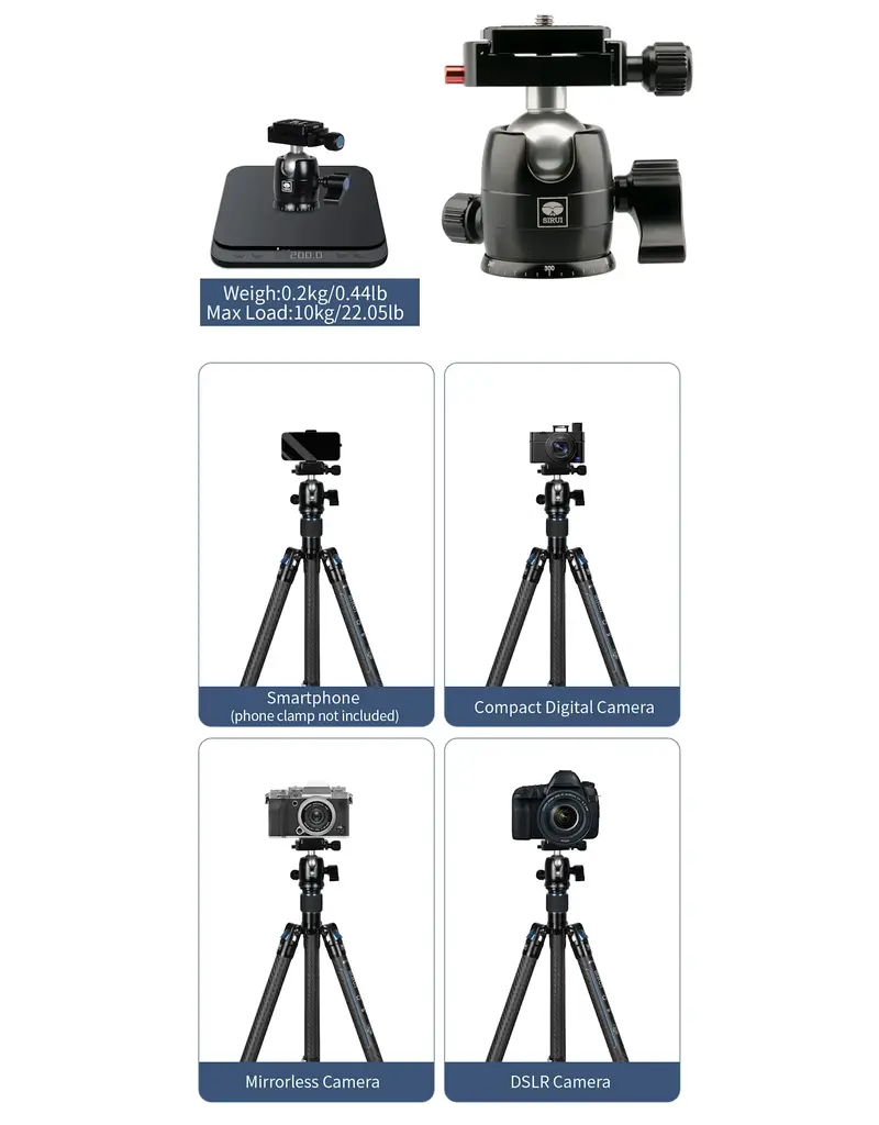 Sirui Sirui AT125+B-00K Lightweight Traveler Tripod