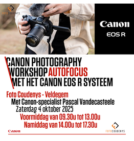 Canon Workshop AF op Canon EOS R - 4/10/25 - 14u-17u30