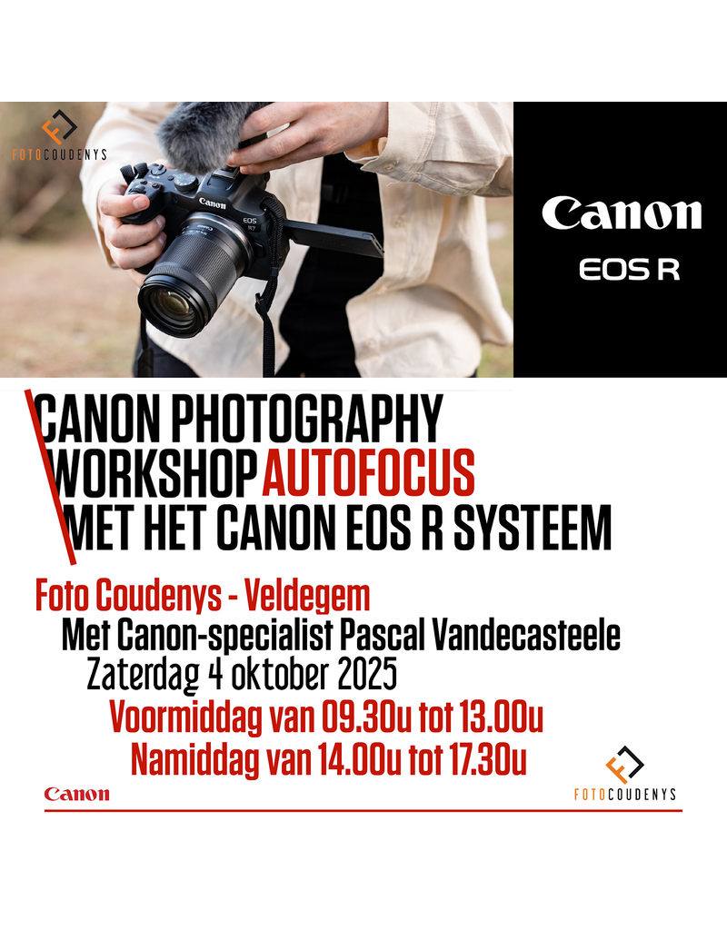 Canon Workshop AF op Canon EOS R - 4/10/25 - 9u30-13u
