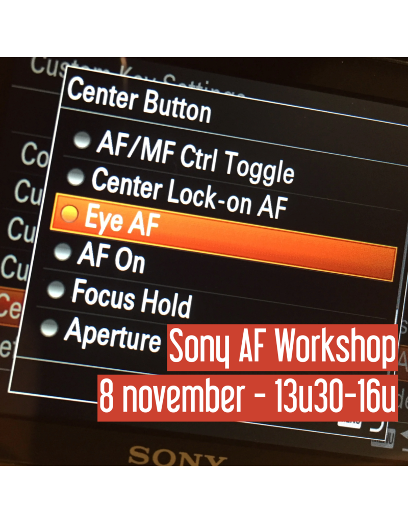 Sony Sony AF Workshop - 8/11/25 - 13u30-16u