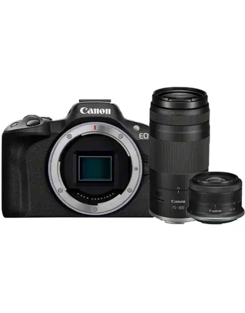 Canon Canon EOS R50 Black + RF-S 18-45mm + RF 75-300mm