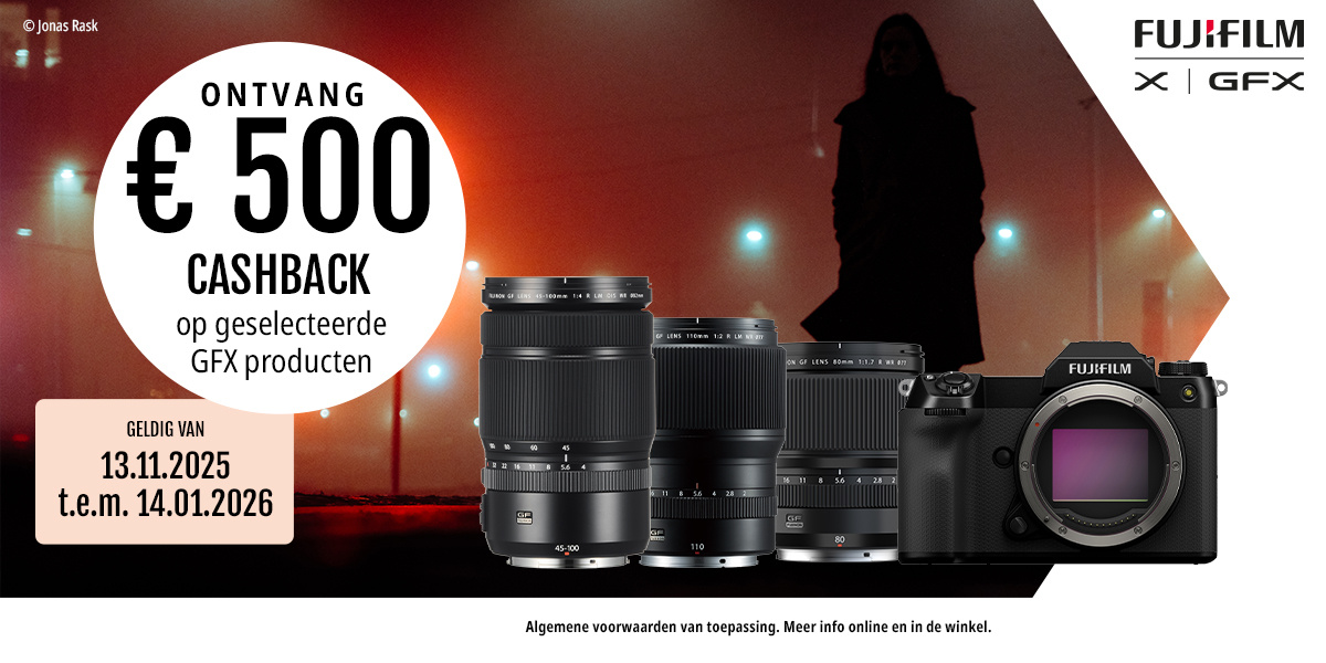 Fujifilm GFX cashback promotie korting