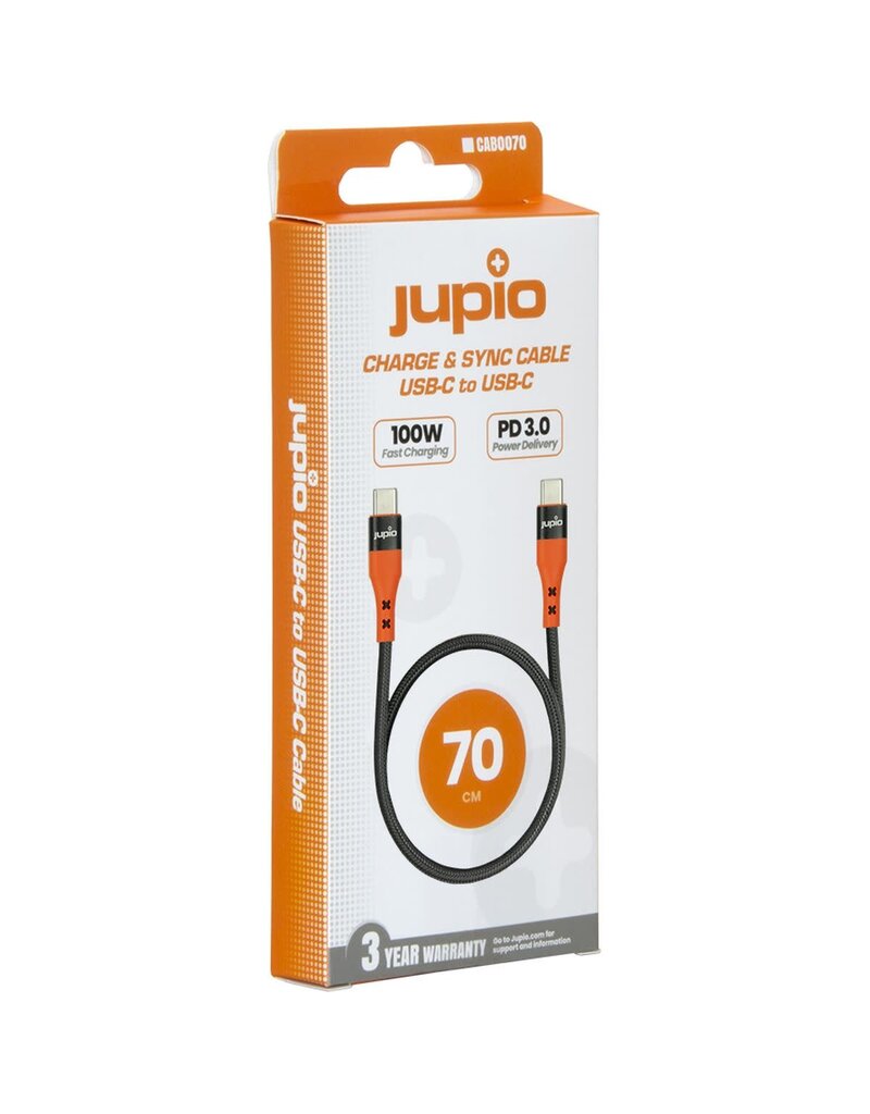 Jupio Jupio USB-C To USB-C Cable 70cm (100W USB 2.0)