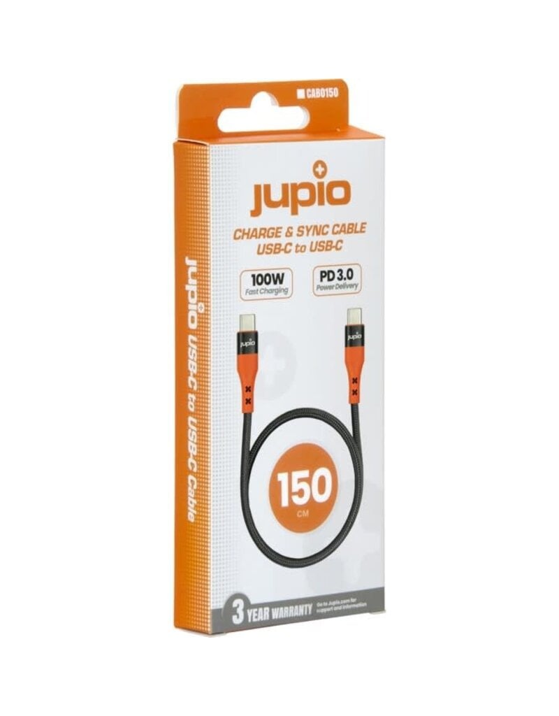 Jupio Jupio USB-C To USB-C Cable 150cm (100W USB 2.0)