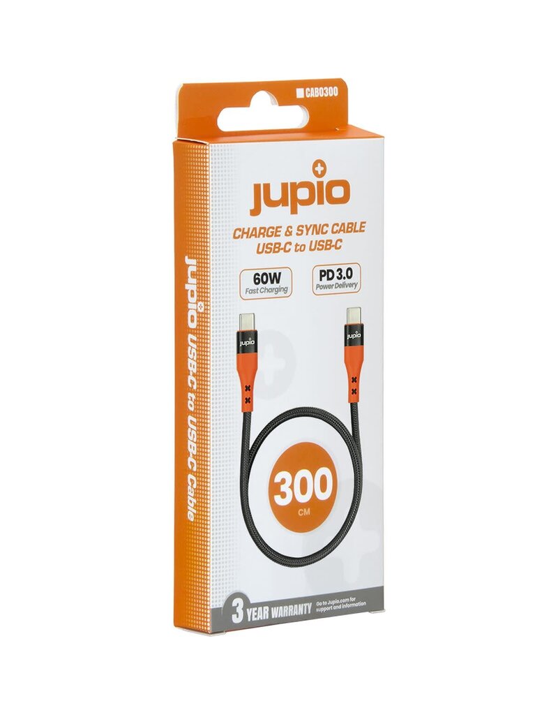 Jupio Jupio USB-C To USB-C Cable 300cm (60W USB 2.0)