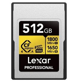 Lexar Lexar CFexpress Pro Type A Gold 4.0 Series 512GB R1800/W1650MB/s - VPG400