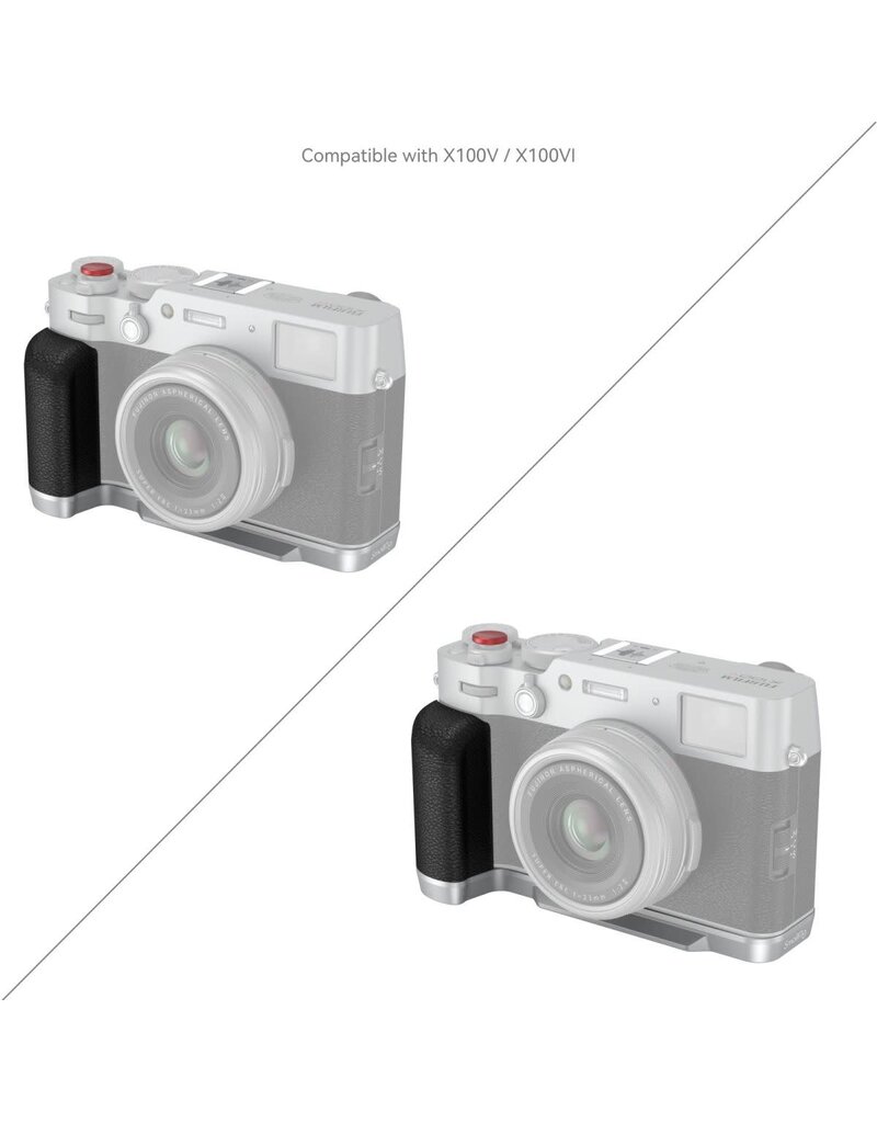 SmallRig SmallRig 4555B L-Shape Mount Plate w/ Handle For Fujifilm X100VI / X100V Silver