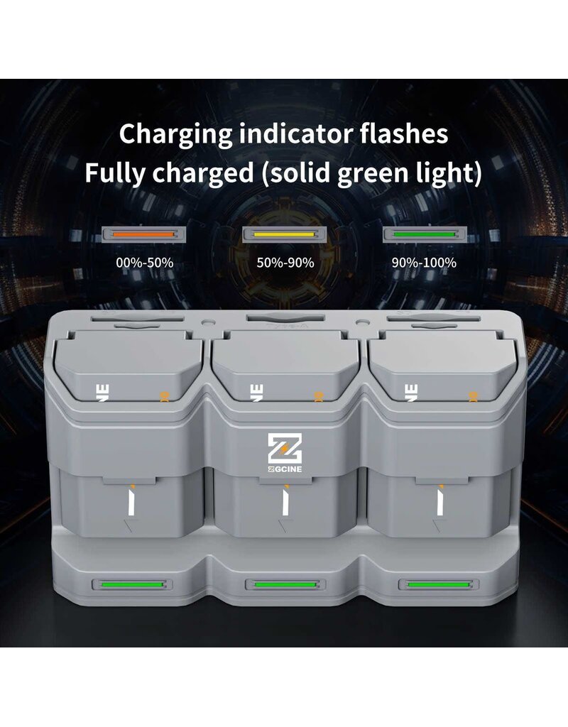 ZGCine ZGCINE Charging Case For 3 Accu's Sony NP-FZ100 (PC3-FZ100)