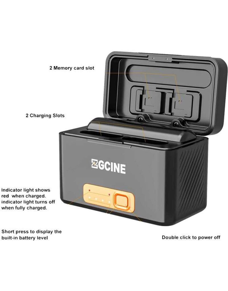 ZGCine ZGCINE Sony BX1 Oplaadcase w/ 2X BX1 Battery (PS-BX1-K2)