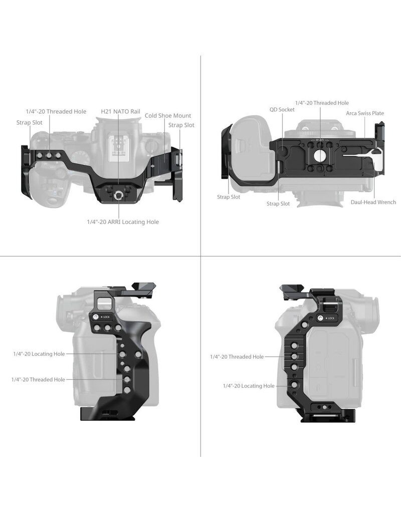 SmallRig SmallRig 5954 Hawklock Quick Release Cage For Canon EOS R6 MkIII / R6 MkII