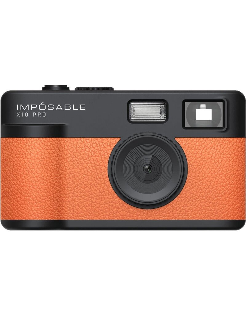 Imposable IMPOSABLE X10 PRO Signal Orange 12MP Screenless Retro Camera w/ 4GB Memory Card