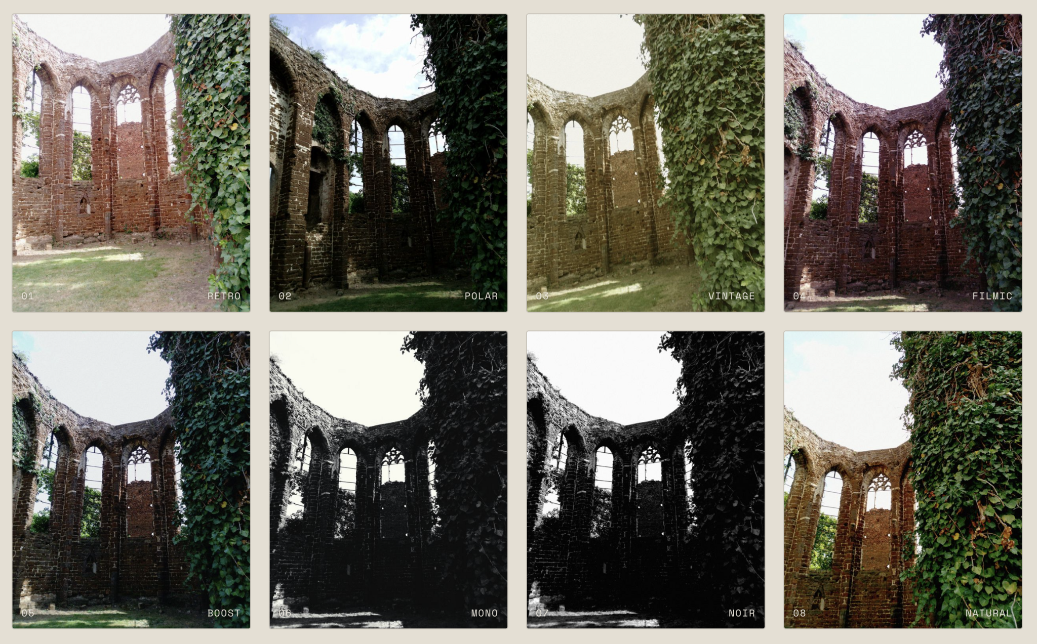 Imposable 8 filters