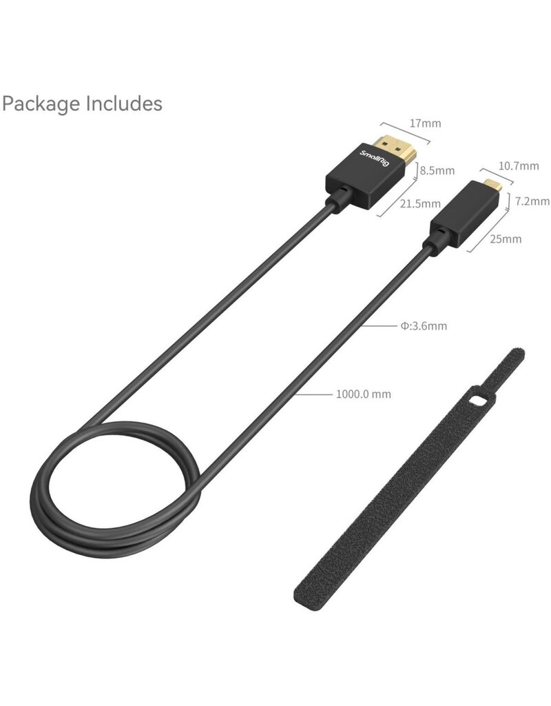 SmallRig SmallRig 4795 Ultra-Slim 4K HDMI Data Cable (D To A) 100cm