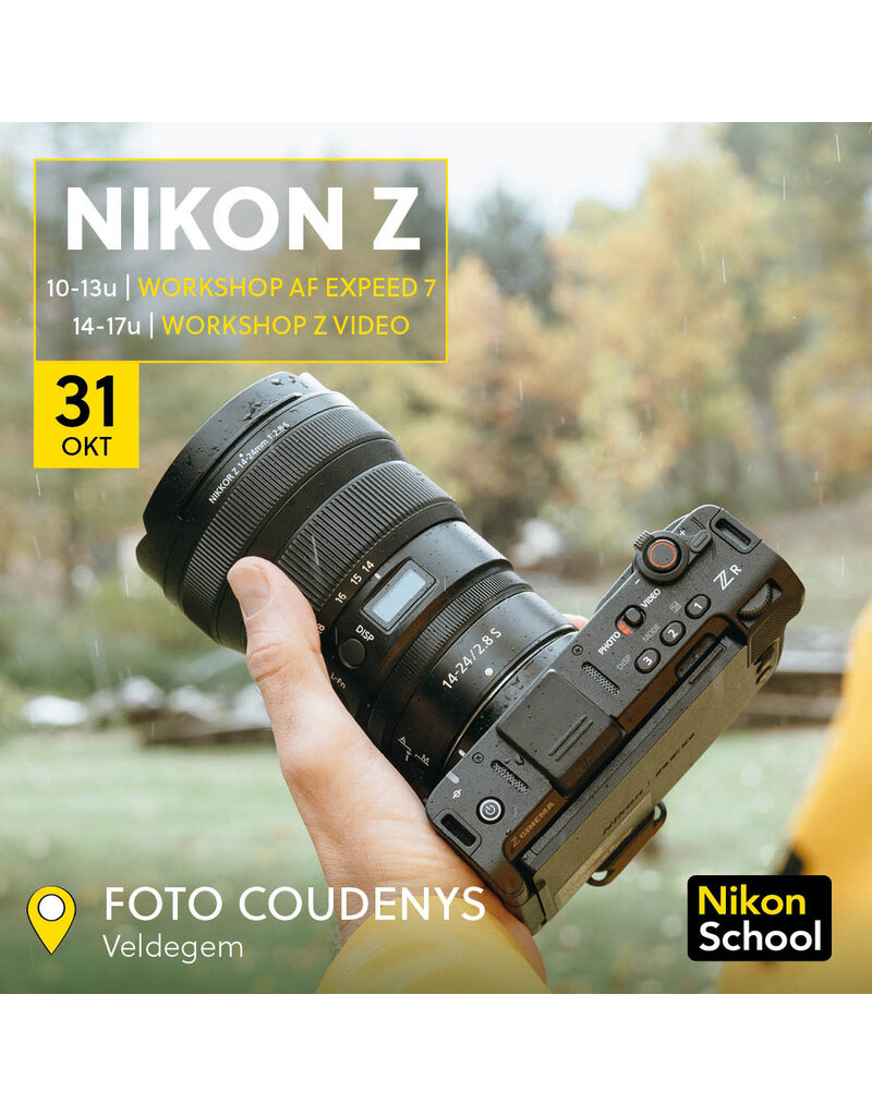 Nikon Nikon Workshop - Level up to Video! 31/10/26 - 14u-17u