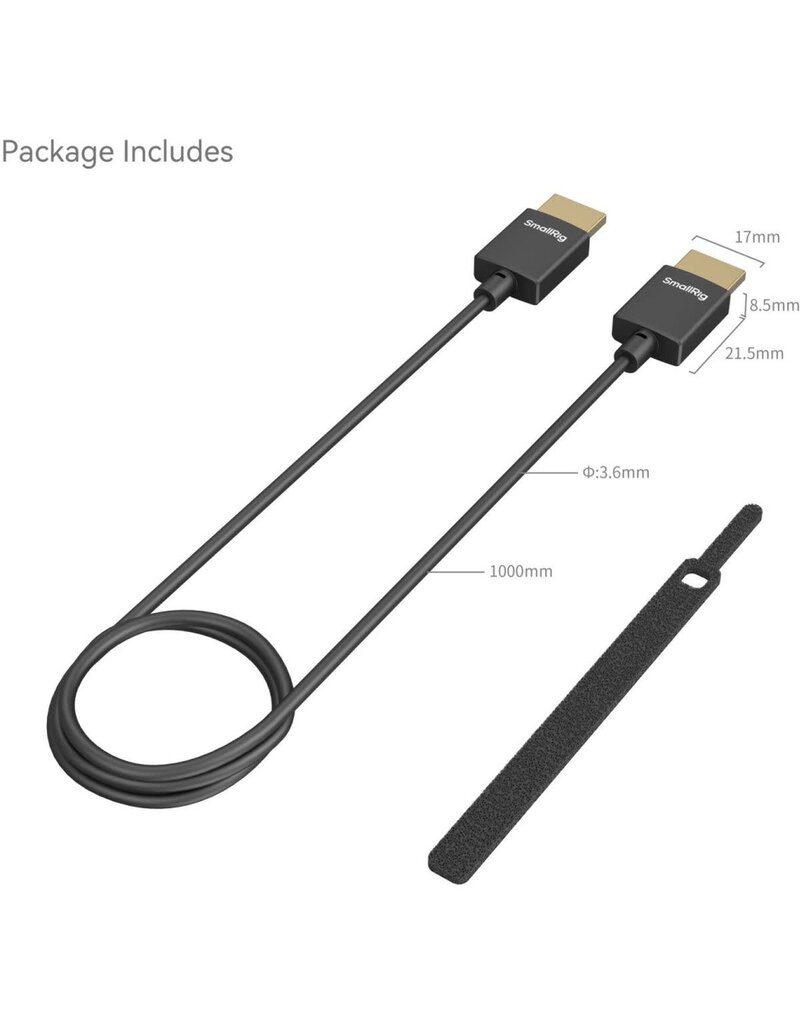 SmallRig SmallRig 4794 Ultra-Slim 4K HDMI Data Cable (A To A) 100cm