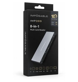 Imposable IMPOSABLE  IMP399 10GB/s 8-in-1 Geheugenkaartlezer voor CFexpress Type A & B, XQD, SD, TF, CF, MS en XD