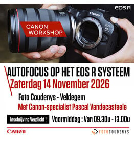 Canon Workshop AF op Canon EOS R - 14/11/26 - 9u30-13u