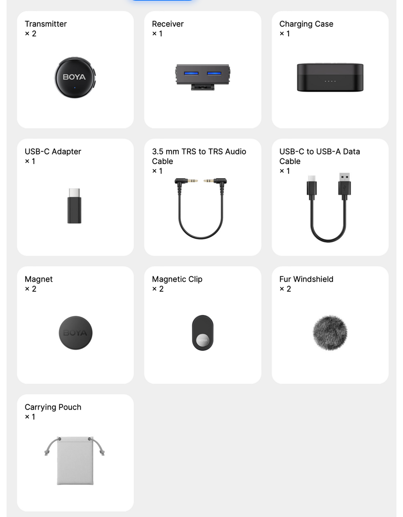Boya Boya Boyalink 3-02 AI-Powered Button-Sized Wireless Microphone