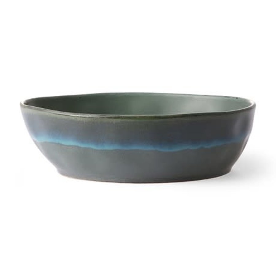 ceramic 70's pasta bowl: moss ace6765-1