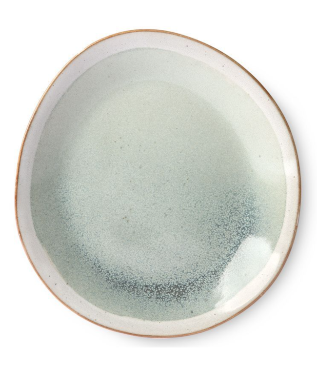 HKLIVING ceramic 70's side plate: mist