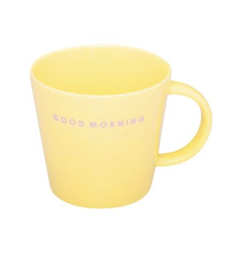 VONDELS vondels Ceramic tea cup GOOD MORNING lemon yellow 350ml