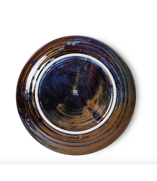 HKLIVING HK Living Chef ceramics side plate rustic blue