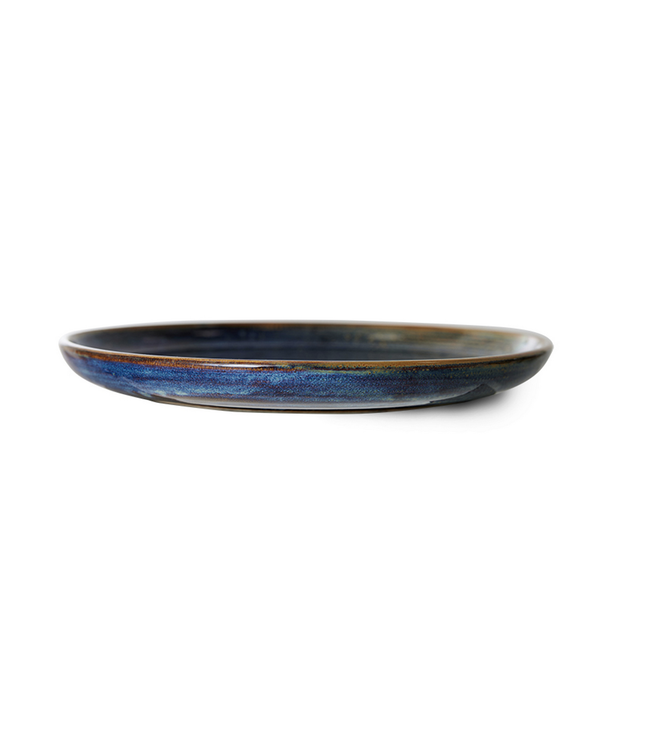 HKLIVING HK Living Chef ceramics side plate rustic blue