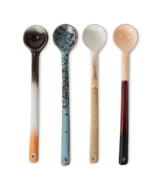 HKLIVING HK Living 70s ceramics: spoons L, breeze (set of 4)