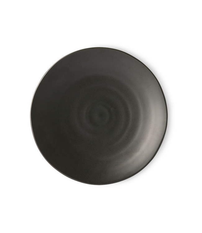 HKLIVING HK Living Kyoto ceramics: japanese dinner plate matt black