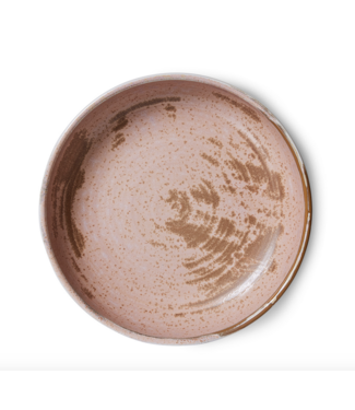 HKLIVING HK Living Chef ceramics deep plate L ,rustic pink