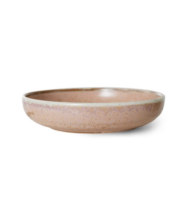 HKLIVING HK Living Chef ceramics deep plate L ,rustic pink