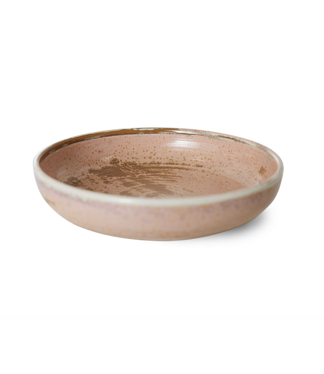HKLIVING HK Living Chef ceramics deep plate L ,rustic pink