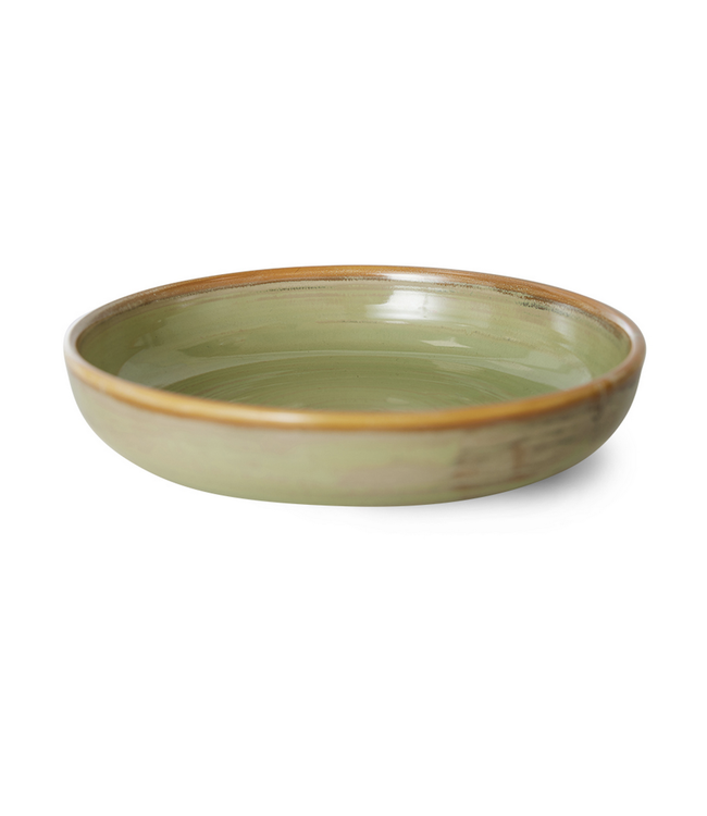 HKLIVING HK Living chefs ceramics deep plate L Moss