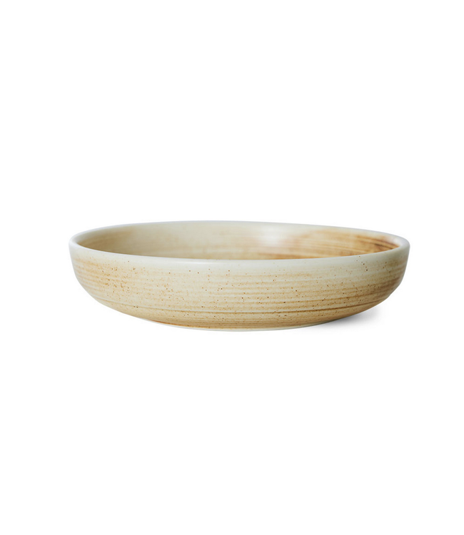 HKLIVING HK Living Chef ceramics deep plate M cream/brown