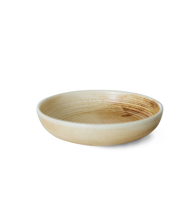 HKLIVING HK Living Chef ceramics deep plate M cream/brown