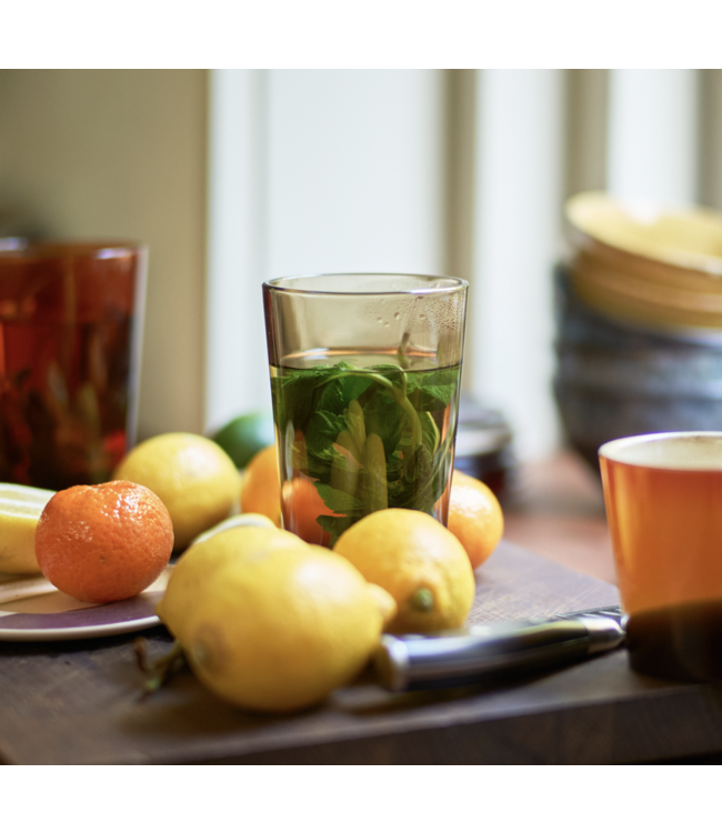 HKLIVING HK Living 70s glassware: tea glasses mud brown