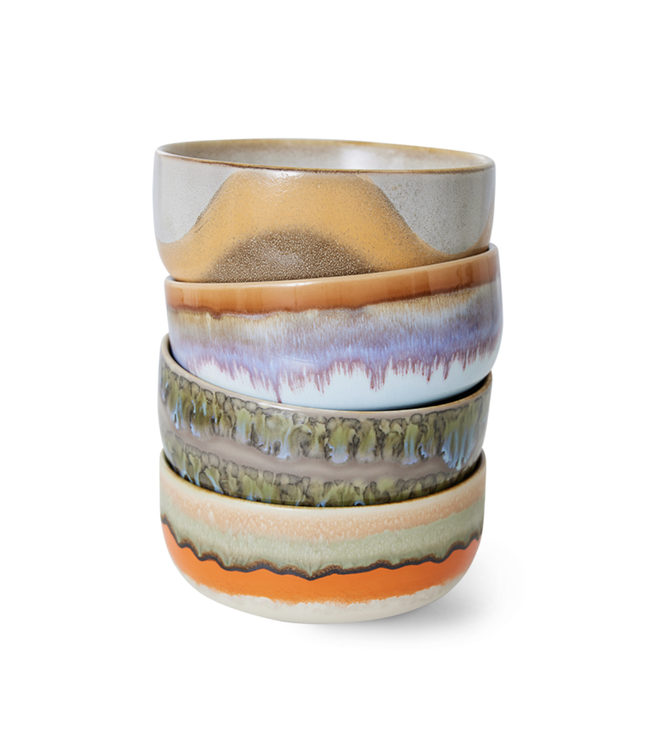 HKLIVING HK Living 70s ceramics dessert bowl reef, Ash