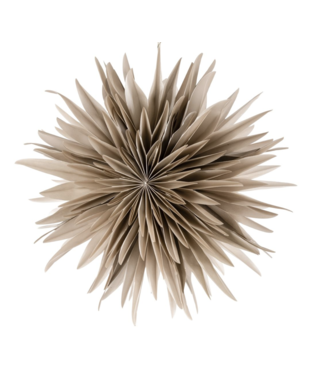 Kerstster snow 40cm taupe met pendel