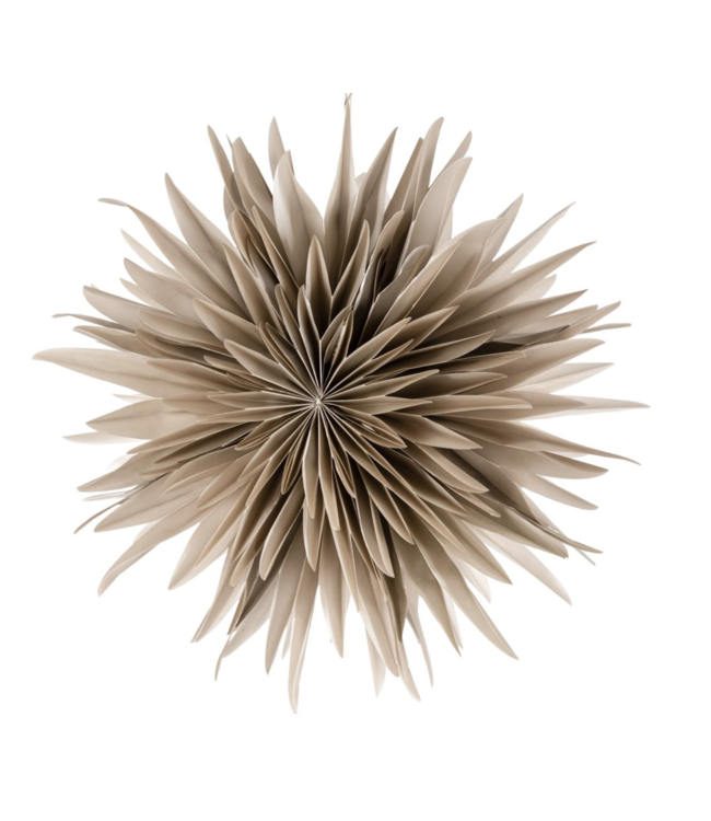Kerstster snow 40cm taupe met pendel