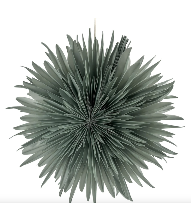 Kerstster snow 60cm turquoise met pendel