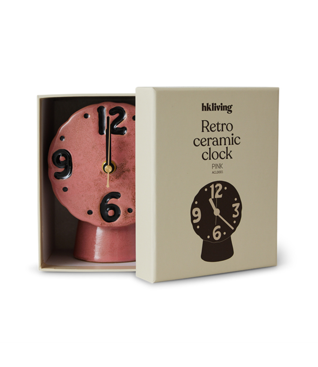 HKLIVING HK Living Retro ceramic clock pink