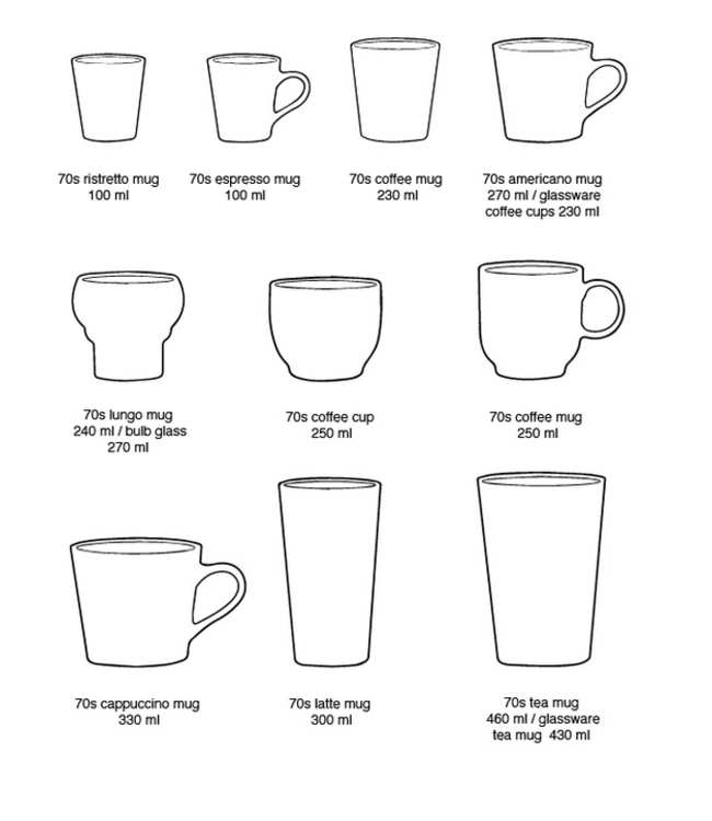 HKLIVING HK Living 70s ceramics: cappuccino mug sunset