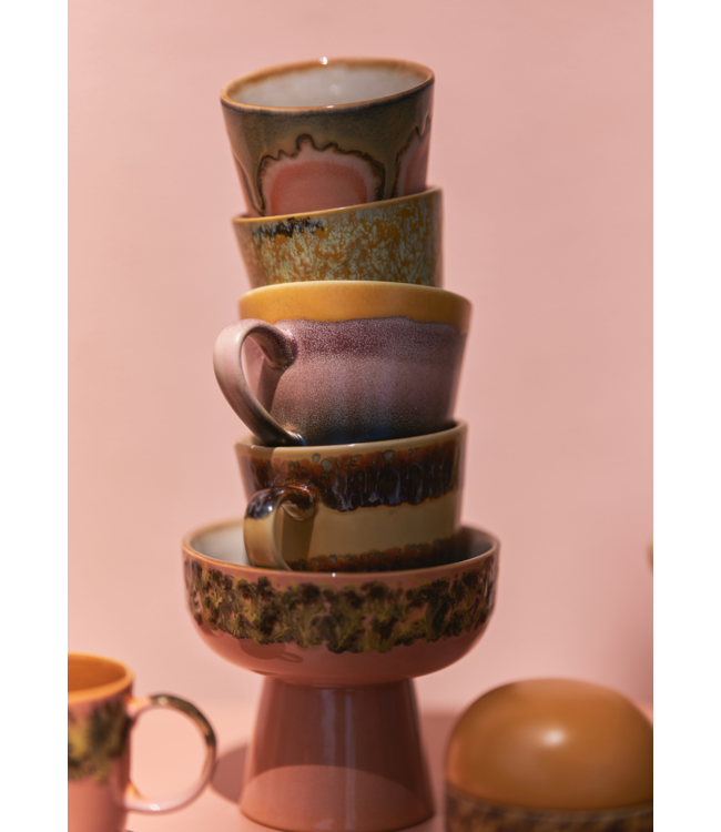 HKLIVING HK Living 70s ceramics: cappuccino mug cliffs