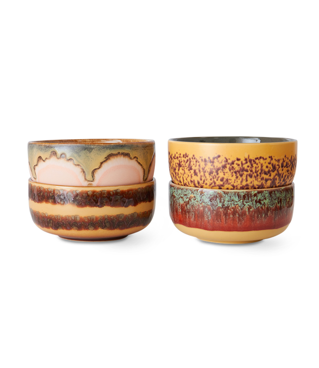 HKLIVING HK Living 70s ceramics: dessert bowls harbour, Cliffs