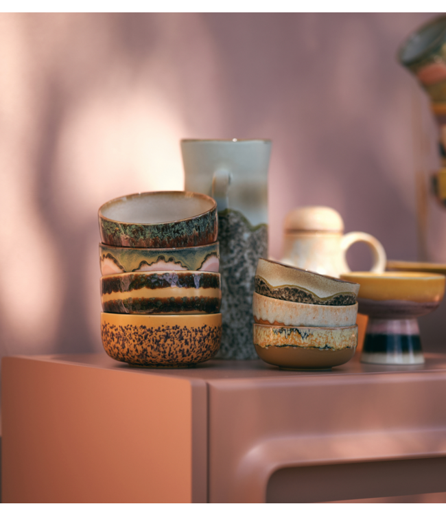 HKLIVING HK Living 70s ceramics: dessert bowls harbour, Cliffs