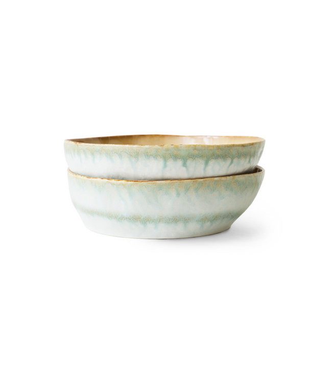 HKLIVING HK Living 70s ceramics: pasta bowl, petal