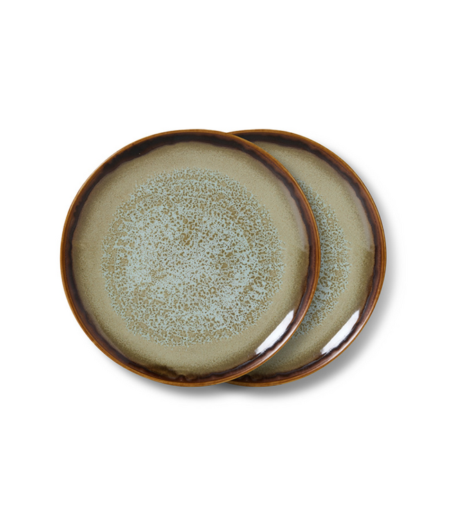 HKLIVING HK Living 70s ceramics: dessert plate, contrast