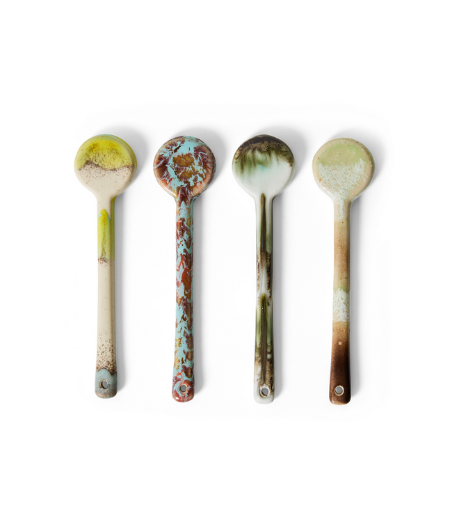 HKLIVING HK Living 70s ceramics: spoons M, blend (set of 4)