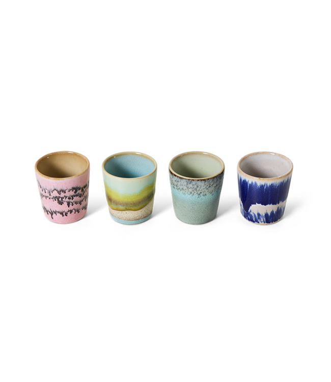 HKLIVING HK Living 70s ceramics: egg cups, vibrance (set of 4)